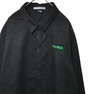 アートヴィンテージ(ART VINTAGE)の【希少】ヴィンテージ 輸入古着 ワークシャツ 長袖シャツ 3L XL 黒(シャツ/ブラウス(長袖/七分))