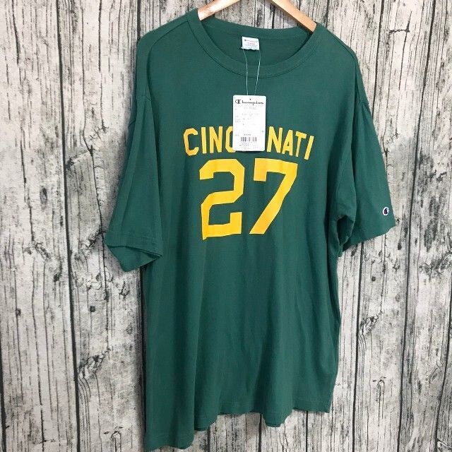 タグ付きChampionナンバリングTシャツ3Lチャンピオン緑グリーン メンズのトップス(Tシャツ/カットソー(半袖/袖なし))の商品写真