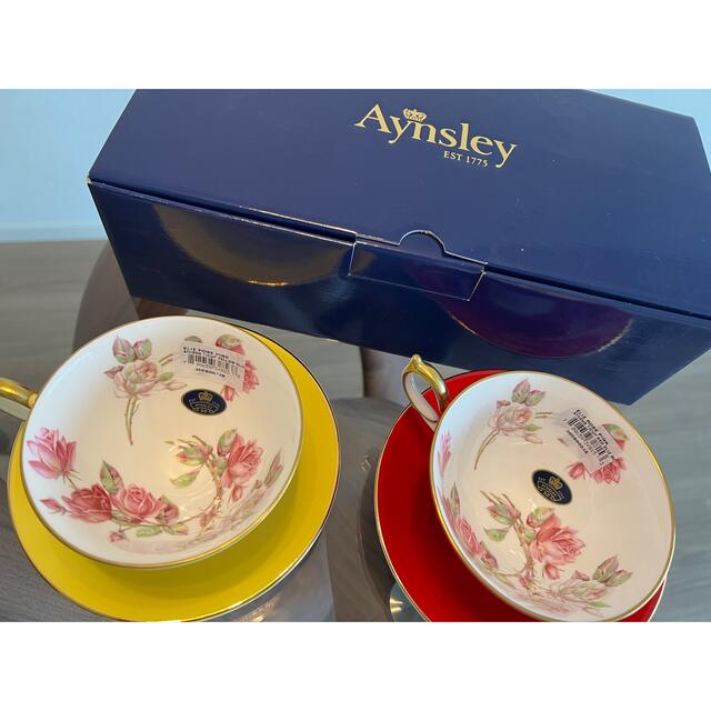 Aynsley China(エインズレイ)のAynsley カップアンドソーサー　エリザベスローズ インテリア/住まい/日用品のキッチン/食器(食器)の商品写真