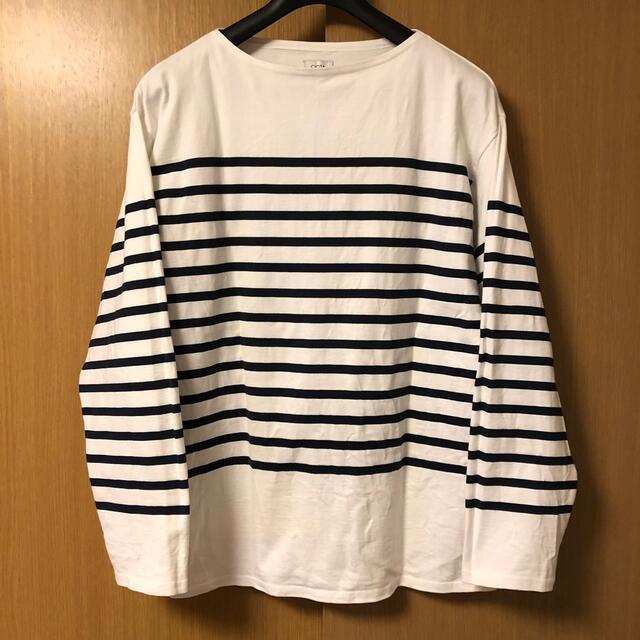 COMOLI(コモリ)のシオタ スビンコットン パネルボーダー 吊り天竺 ロンT メンズのトップス(Tシャツ/カットソー(七分/長袖))の商品写真