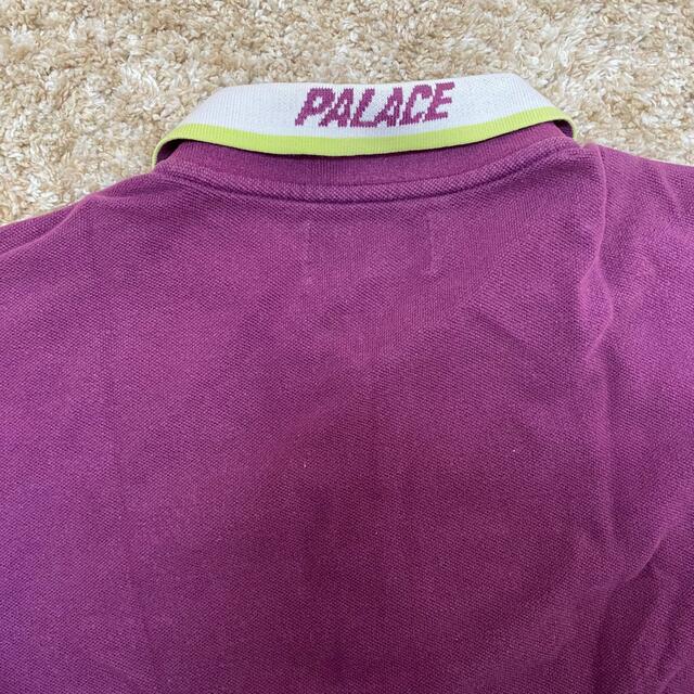 【M】　PALACE ポロシャツ　パープル　襟ロゴ