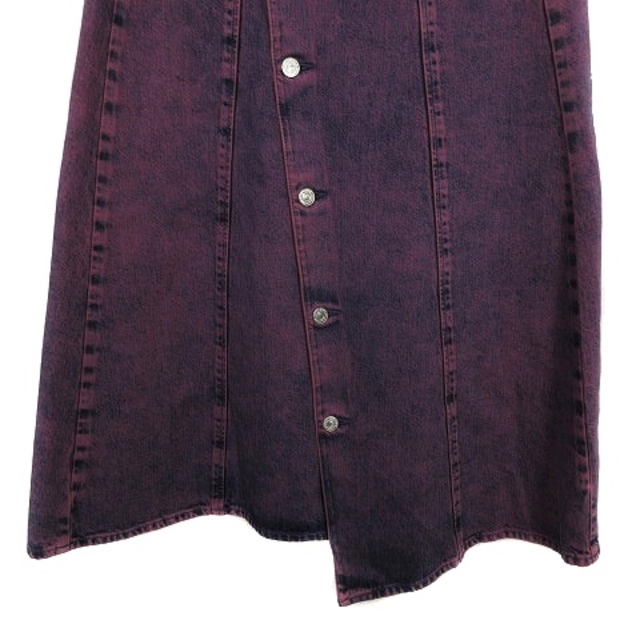 SNIDEL(スナイデル)のスナイデル ラップスカート リメイクデニムスカート ロング フレア 無地 1 紫 レディースのスカート(ロングスカート)の商品写真