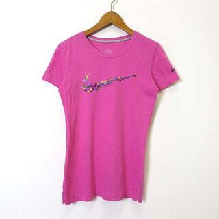 ナイキ(NIKE)のナイキ NIKE Tシャツ ロゴ 半袖 XS ピンク 黒 スポーツ フィットネス(その他)