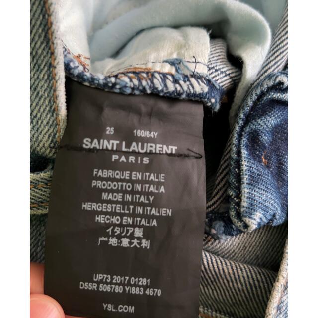 Saint Laurent Paris サンローラン　薔薇　デニム