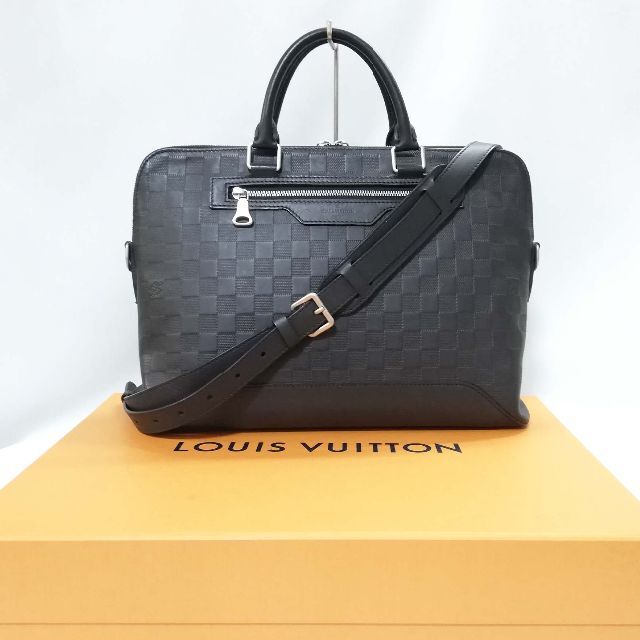 【フチのパイ】 LOUIS VUITTON - 超美品ルイヴィトンダミエグラフィットポルトドキュマンビジネスPDBMM2WAYビの かばん