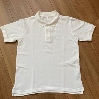 ムジルシリョウヒン(MUJI (無印良品))の無印良品　白　ポロシャツ　150(Tシャツ/カットソー)