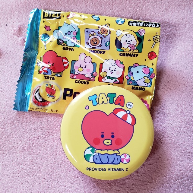 プチキャン BT21 TATA テテ エンタメ/ホビーのおもちゃ/ぬいぐるみ(キャラクターグッズ)の商品写真