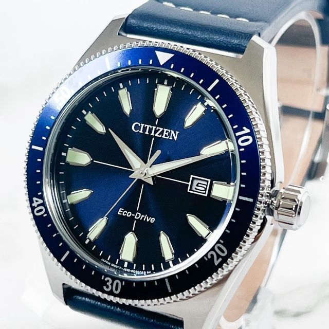 さらにブル CITIZEN 定価３万円新品☆シチズンエコドライブ☆メンズ