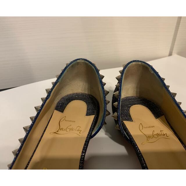 Christian Louboutin(クリスチャンルブタン)の【Christian Louboutin】デニム　フラットシューズ38 レディースの靴/シューズ(バレエシューズ)の商品写真