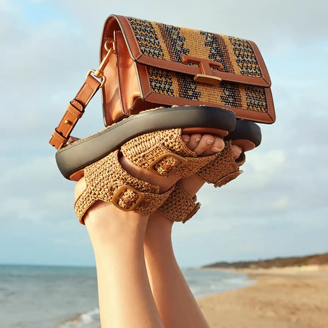TOD'S - 人気 TOD'S レディース ラフィア フラット サンダルの通販 by