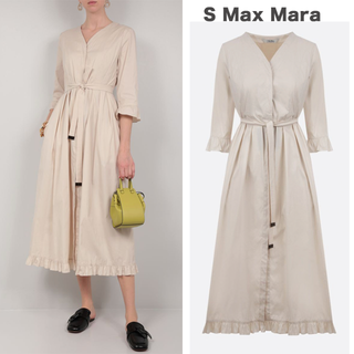 マックスマーラ(Max Mara)の新品正規品！S MAX MARA コットン ワンピース(ロングワンピース/マキシワンピース)