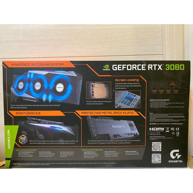 動作品】GIGABYTE GeForceRTX3080 GAMING OC - PCパーツ