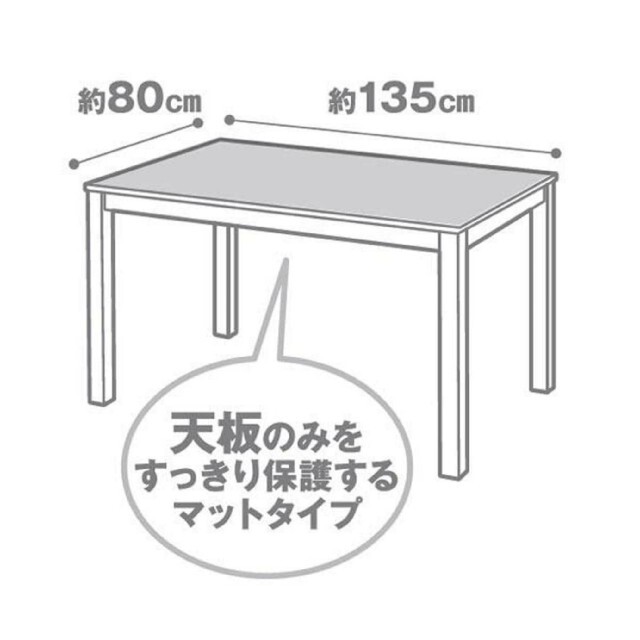 ニトリ(ニトリ)の透明テーブルマット 80×135 厚み1.0 未使用 インテリア/住まい/日用品のキッチン/食器(テーブル用品)の商品写真