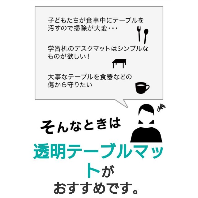 ニトリ(ニトリ)の透明テーブルマット 80×135 厚み1.0 未使用 インテリア/住まい/日用品のキッチン/食器(テーブル用品)の商品写真