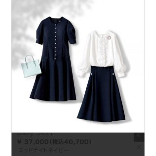 ルネ(René)のRene ルネ　Daily Skirt スカート　ネイビー　38(ひざ丈スカート)