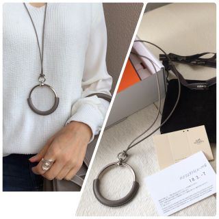 エルメス クロシェットネックレス アイボリー 白系 美品 hsjch.gob.pe