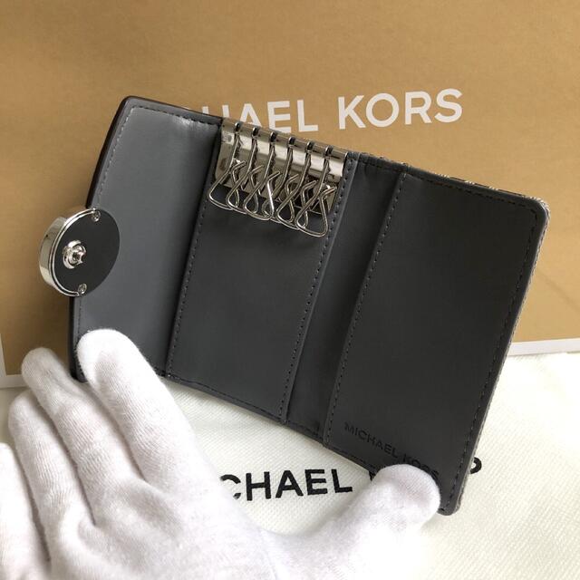 新品 マイケルコース MICHEAL KORS グレー キーケース 財布