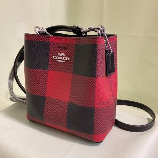 コーチ(COACH)のCOACH コーチ 2WAY ショルダー バッグ  チェック柄 シルバー金具(ショルダーバッグ)