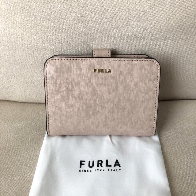 付属品全て有り★新品 FURLA フルラ バビロン 二つ折り財布 ライトベージュ 1