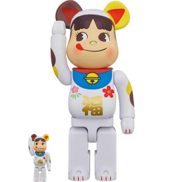 新品未開封BE@RBRICK 招き猫 ペコちゃん 福 100％ 400％　不二家BERBRICK