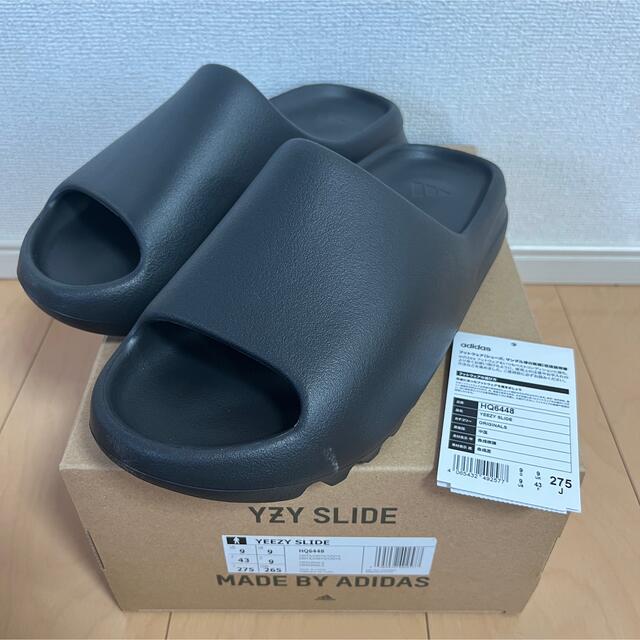 27.5cm YEEZY SLIDE adidas サンダル ブラック-