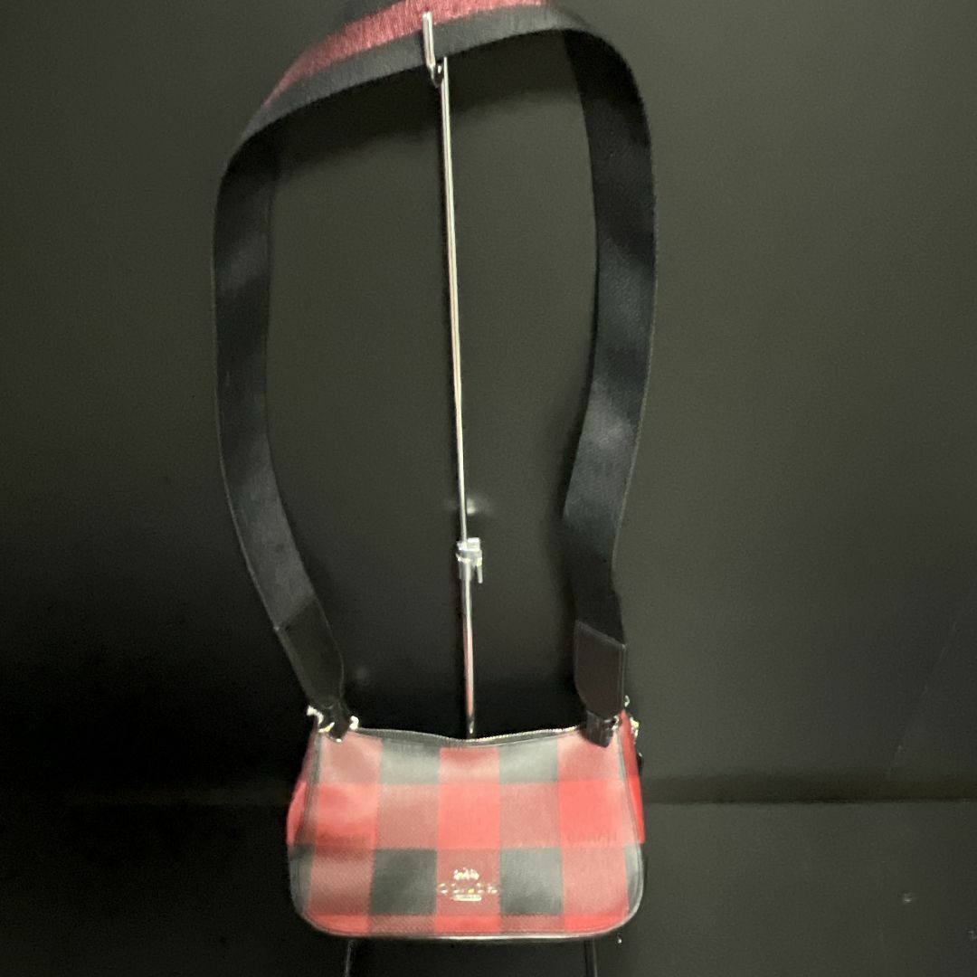 COACH - COACH コーチ ショルダーバッグ ブラック レッド COACH - COACH コーチ ショルダーバッグ ブラック レッド