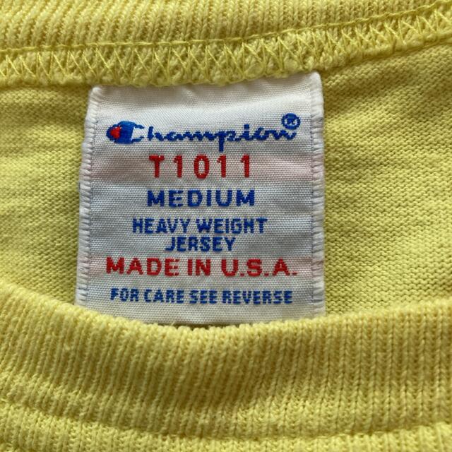 Champion(チャンピオン)のチャンピオン　T1011 ヘビーウェイト レモンイエロー　M メンズのトップス(Tシャツ/カットソー(半袖/袖なし))の商品写真