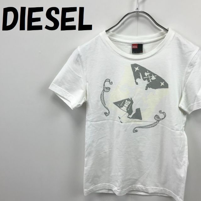 DIESEL(ディーゼル)の【人気】ディーゼル 半袖 Tシャツ 綿100％ ホワイト サイズS レディース レディースのトップス(Tシャツ(半袖/袖なし))の商品写真