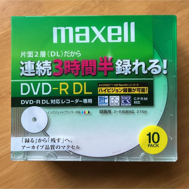 maxell(マクセル)のmaxell DRD215WPB.10S  DVD-R DL 10枚　未使用 スマホ/家電/カメラのテレビ/映像機器(その他)の商品写真