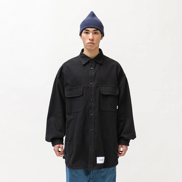 NAVY L wtaps WCPO 01 LS コットン フランネルシャツ