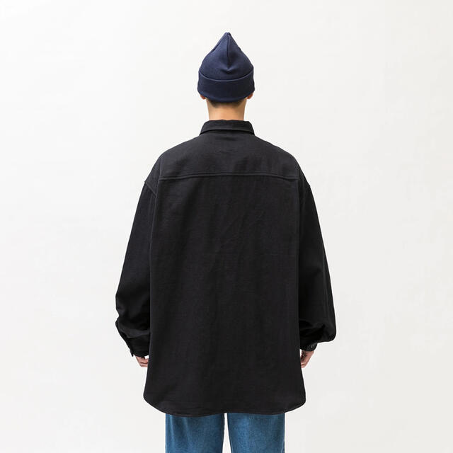 NAVY L wtaps WCPO 01 LS コットン フランネルシャツ