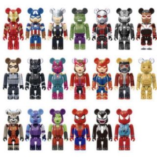 メディコムトイ(MEDICOM TOY)のBE@RBRICK ハッピーくじ Marvel ベアブリック賞全種(その他)