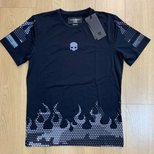 HYDROGEN(ハイドロゲン)の新品　ハイドロゲン HYDROGEN テニス　Tシャツ　Mサイズ　BLACK　黒 メンズのトップス(Tシャツ/カットソー(半袖/袖なし))の商品写真