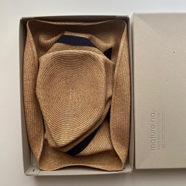 mature ha ボックスハット マチュアーハ boxedhat ネイビー レディースの帽子(麦わら帽子/ストローハット)の商品写真