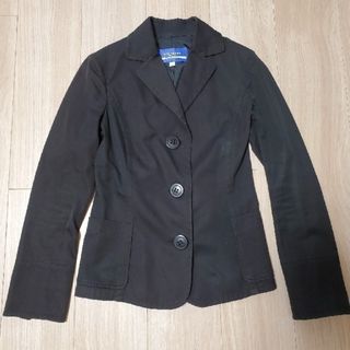 バーバリーブルーレーベル(BURBERRY BLUE LABEL)の難あり　BURBERRY　BLUE LABEL　38サイズ　ジャケット黒(テーラードジャケット)