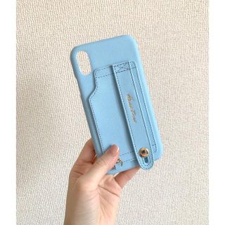 スマホケース  iPhoneXR hanatora カード入れ　ハンドル付(iPhoneケース)