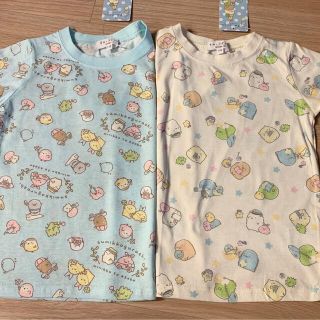 サンエックス(サンエックス)の【新品】すみっコぐらし 総柄 Tシャツ 2枚セット アイボリー ブルー　110(Tシャツ/カットソー)