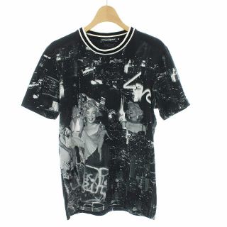 ドルチェアンドガッバーナ(DOLCE&GABBANA)のドルチェ&ガッバーナ Tシャツ カットソー マリリンモンロー 半袖 46 S 黒(Tシャツ/カットソー(半袖/袖なし))