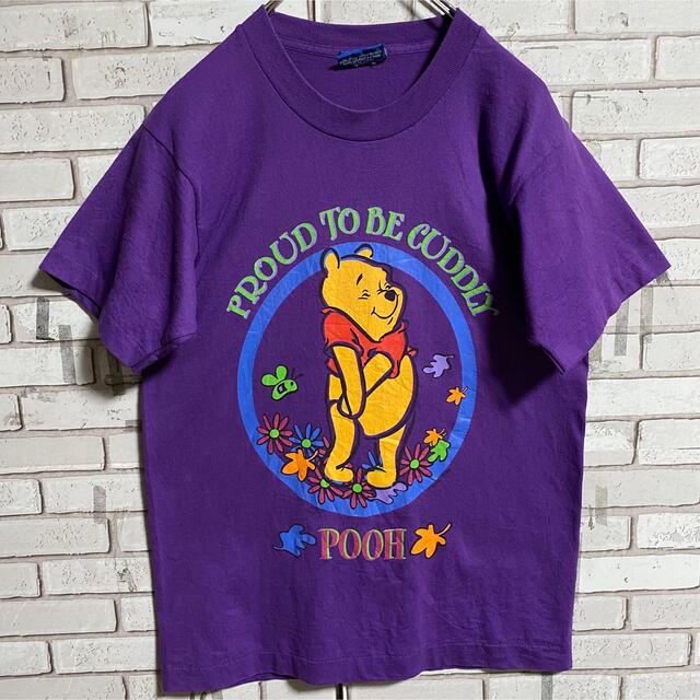 Disney(ディズニー)の90s 古着 ディズニー プーさん USA製 シングルステッチ ゆるだぼ メンズのトップス(Tシャツ/カットソー(半袖/袖なし))の商品写真