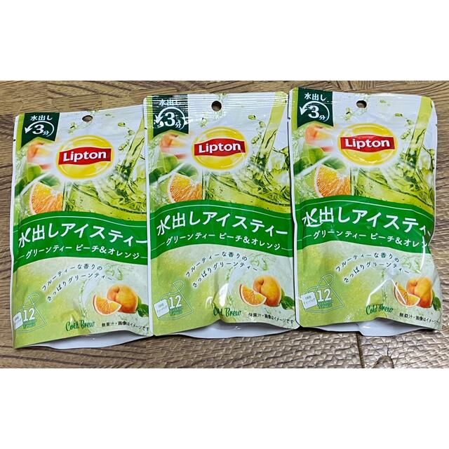 リプトン　紅茶　水出しアイスティー　グリーンティー　ピーチ&オレンジ　12袋×3 食品/飲料/酒の飲料(茶)の商品写真