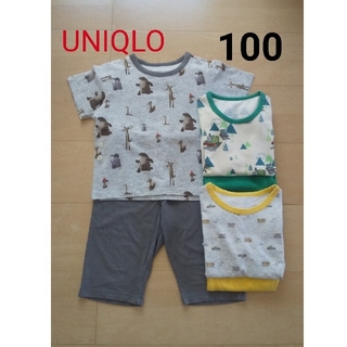 ユニクロ(UNIQLO)のUNIQLO 半袖パジャマ  100  ３着セット(パジャマ)
