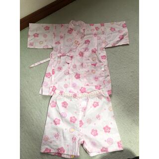 女の子　甚平　100  ミッキーマウス柄　ピンク(甚平/浴衣)