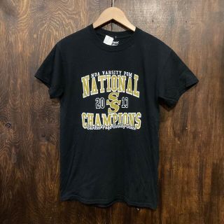 アメリカ古着 半袖Tシャツ 黒 Sサイズ US古着 アメカジ 5段ロゴ(Tシャツ/カットソー(半袖/袖なし))