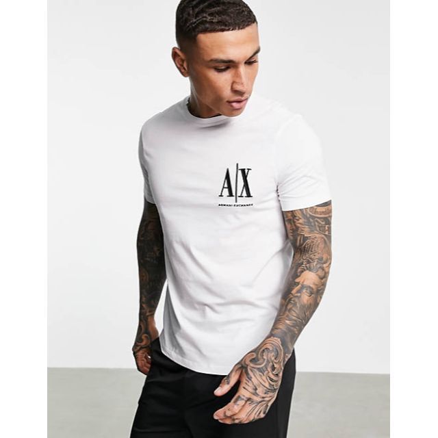 ARMANI EXCHANGE(アルマーニエクスチェンジ)の【新品】アルマーニエクスチェンジ　スモールアイコンロゴTシャツ　ホワイト メンズのトップス(Tシャツ/カットソー(半袖/袖なし))の商品写真
