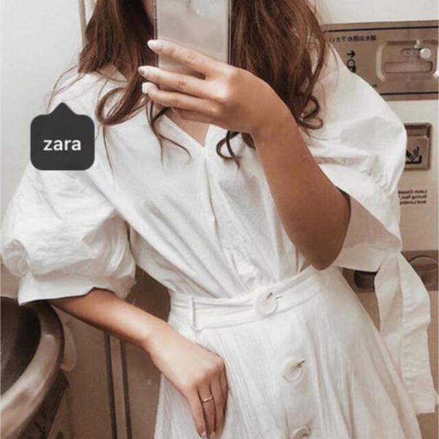 ZARA(ザラ)の【ZARA】ポプリンブラウス レディースのトップス(シャツ/ブラウス(長袖/七分))の商品写真