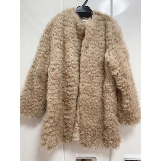 BEAMS】クルーネック ファーコート BEAMS】クルーネック ファーコート