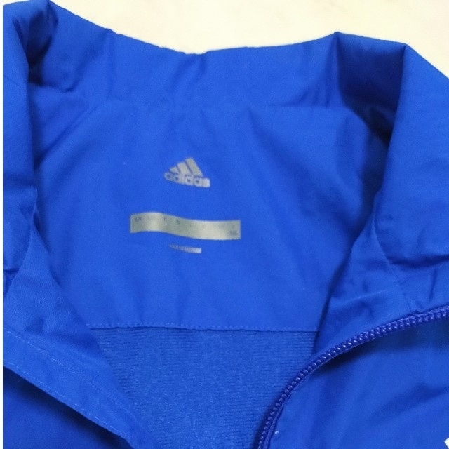 adidas(アディダス)のアディダス　adidasナイロンジャケット　サッカー　ウインドブレーカーブルー キッズ/ベビー/マタニティのキッズ服男の子用(90cm~)(ジャケット/上着)の商品写真