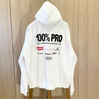 ヴェトモン(VETEMENTS)のvetements 100pro パーカー スウェット トレーナー オフホワイト(パーカー)