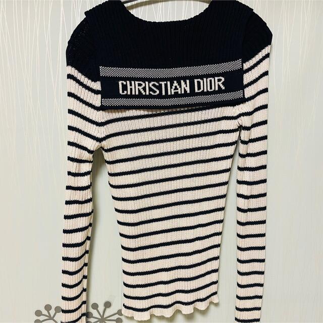 DIOR MARINIERE マリン風*コットンニット*Navy×White-