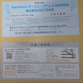 東急電鉄株主優待　Bunkamura招待券2枚(美術館/博物館)
